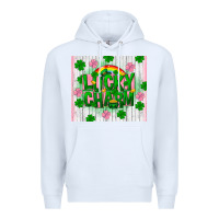 White lucky charm st patricks day Premium Hoodie - FaDigitalArtStudio