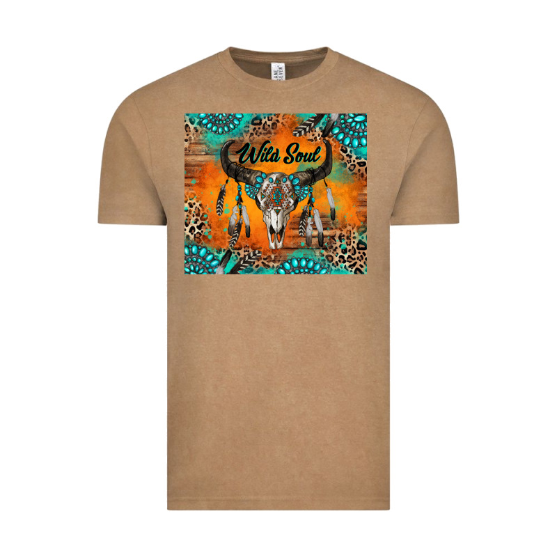 Wild Soul Boho Bull Skull Vintage Tee by RanaPortraitStore | Teevron