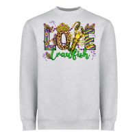 Heather Grey love crawfish mardi gras olivia Heavyweight Sweatshirt - OliviaCreatesArt