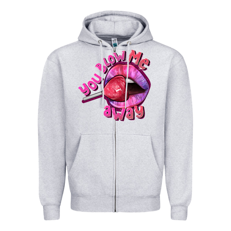 You Blow Me Away Valentines Day Zipper Hoodie by FaDigitalArtStudio | Teevron