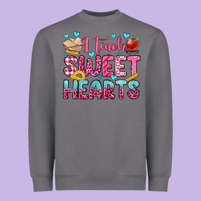 I Teach Sweet Hearts Olivia Heavyweight Sweatshirt Designed By Oliviacreatesart