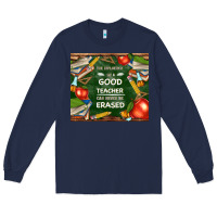 Navy good teacher Long Sleeve Tee - TumblerDesignByShophia