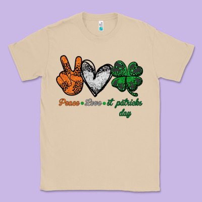 Peace Love St Patrick's Day Classic Tee Designed By Bettercallsaul
