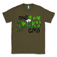 Army Green one lucky certified medical assistant cma Classic Tee - RanaPortraitStore