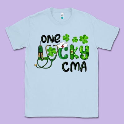 One Lucky Certified Medical Assistant Cma Classic Tee Designed By Ranaportraitstore