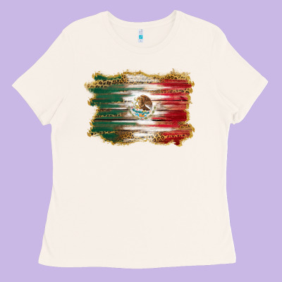 Mexican Flag With Leopard Ladies Tee Designed By Ranaportraitstore