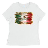 White mexican flag with leopard Ladies Tee - RanaPortraitStore
