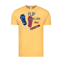 Vintage Mustard Flip Flops and Freedom Vintage Tee - Bettercallsaul