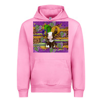 Fuchsia Pink mardi gras cow Urban Hoodie - Artiststas