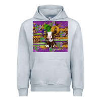Heather Grey mardi gras cow Urban Hoodie - Artiststas