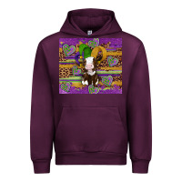 Mauve Wine mardi gras cow Urban Hoodie - Artiststas