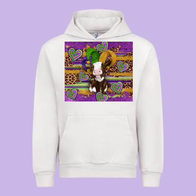 Mardi Gras Cow Urban Hoodie Designed By Artiststas
