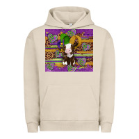 Pigment French Oak mardi gras cow Urban Hoodie - Artiststas