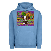 Pigment Pebble Blue mardi gras cow Urban Hoodie - Artiststas