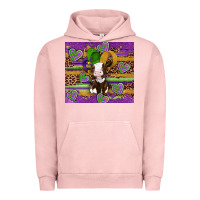 Pigment Salmon mardi gras cow Urban Hoodie - Artiststas