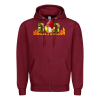 Burgundy Baseball And Softball Dad Libbey Glass Zipper Hoodie - BundleAndBundleShop