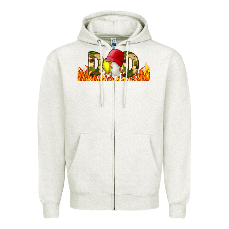 Baseball And Softball Dad Libbey Glass Zipper Hoodie by BundleAndBundleShop | Teevron