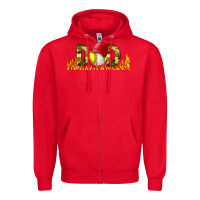 Red Baseball And Softball Dad Libbey Glass Zipper Hoodie - BundleAndBundleShop