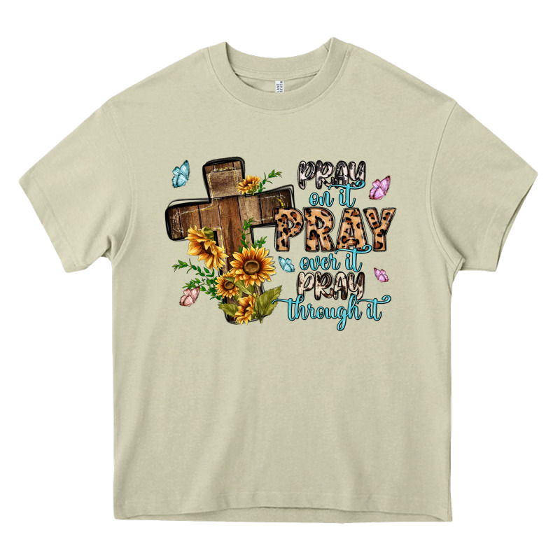 Pray On It Pray Over It Pray Through It Heavy Core Tee by MaliasSmallBusiness | Teevron