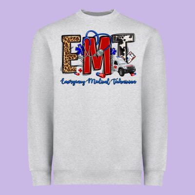Emt Emergency Medical Technician Heavyweight Sweatshirt Designed By Oliviacreatesart