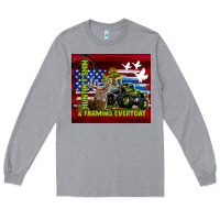 Heather Grey hunting fishing & farming everyday Long Sleeve Tee - TumblerDesignByShophia