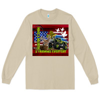 Mushroom hunting fishing & farming everyday Long Sleeve Tee - TumblerDesignByShophia