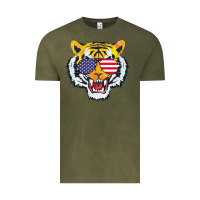 Vintage Olive America Merica Tiger Vintage Tee - Bettercallsaul