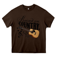 Chocolate Brown Raised On Country Country Life Country Music Lover Heavy Core Tee - tuanDangUi