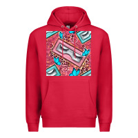 Cardinal cosmetic fake eyelashes and butterfly with leopard seamless pattern bb Premium Hoodie - BundleAndBundleShop