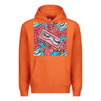 Carrot cosmetic fake eyelashes and butterfly with leopard seamless pattern bb Premium Hoodie - BundleAndBundleShop
