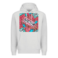 Dove Grey cosmetic fake eyelashes and butterfly with leopard seamless pattern bb Premium Hoodie - BundleAndBundleShop