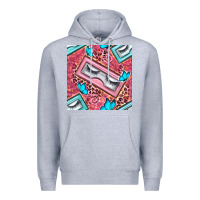 Heather Grey cosmetic fake eyelashes and butterfly with leopard seamless pattern bb Premium Hoodie - BundleAndBundleShop