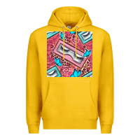 Lemon cosmetic fake eyelashes and butterfly with leopard seamless pattern bb Premium Hoodie - BundleAndBundleShop