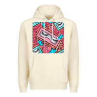 Sandshell cosmetic fake eyelashes and butterfly with leopard seamless pattern bb Premium Hoodie - BundleAndBundleShop