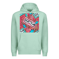 Seafoam cosmetic fake eyelashes and butterfly with leopard seamless pattern bb Premium Hoodie - BundleAndBundleShop