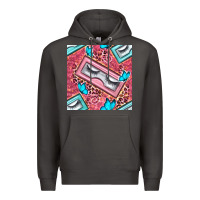 Smoke cosmetic fake eyelashes and butterfly with leopard seamless pattern bb Premium Hoodie - BundleAndBundleShop