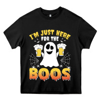 Black i'm just here for the boos halloween costume gift Heavy Core Tee - tuanDangUi