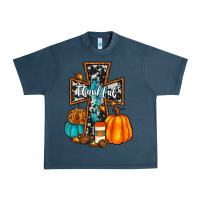Midnight Navy thankful cross Urban Heavy Tee - JahusDesignShop