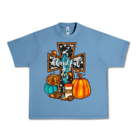 Pebble Blue thankful cross Urban Heavy Tee - JahusDesignShop
