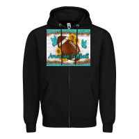 Black american football and butterfly mousepad Zipper Hoodie - BundleAndBundleShop