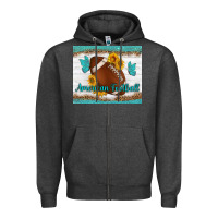 Charcoal Heather american football and butterfly mousepad Zipper Hoodie - BundleAndBundleShop