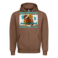 Chestnut american football and butterfly mousepad Zipper Hoodie - BundleAndBundleShop