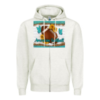 Oatmeal Heather american football and butterfly mousepad Zipper Hoodie - BundleAndBundleShop
