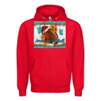 Red american football and butterfly mousepad Zipper Hoodie - BundleAndBundleShop