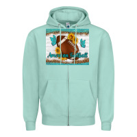 Seafoam american football and butterfly mousepad Zipper Hoodie - BundleAndBundleShop