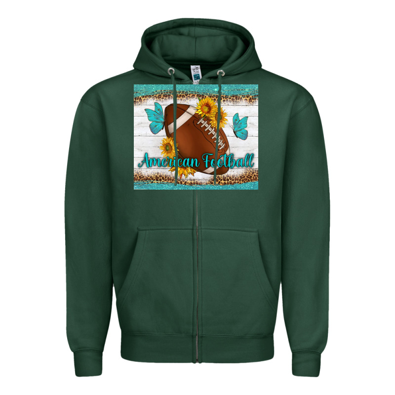 American Football And Butterfly Mousepad Zipper Hoodie by BundleAndBundleShop | Teevron