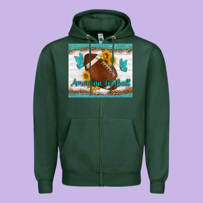 American Football And Butterfly Mousepad Zipper Hoodie Designed By Bundleandbundleshop