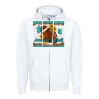 White american football and butterfly mousepad Zipper Hoodie - BundleAndBundleShop