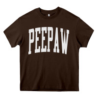 Chocolate Brown peepaw grandpa new grandfather fathers Heavy Core Tee - tuanDangUi