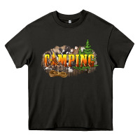 Asphalt camping Heavy Core Tee - NancyCooperArtShop